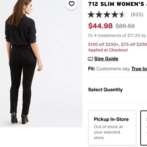 Levi’s Black Jeans - Picture 3 of 8